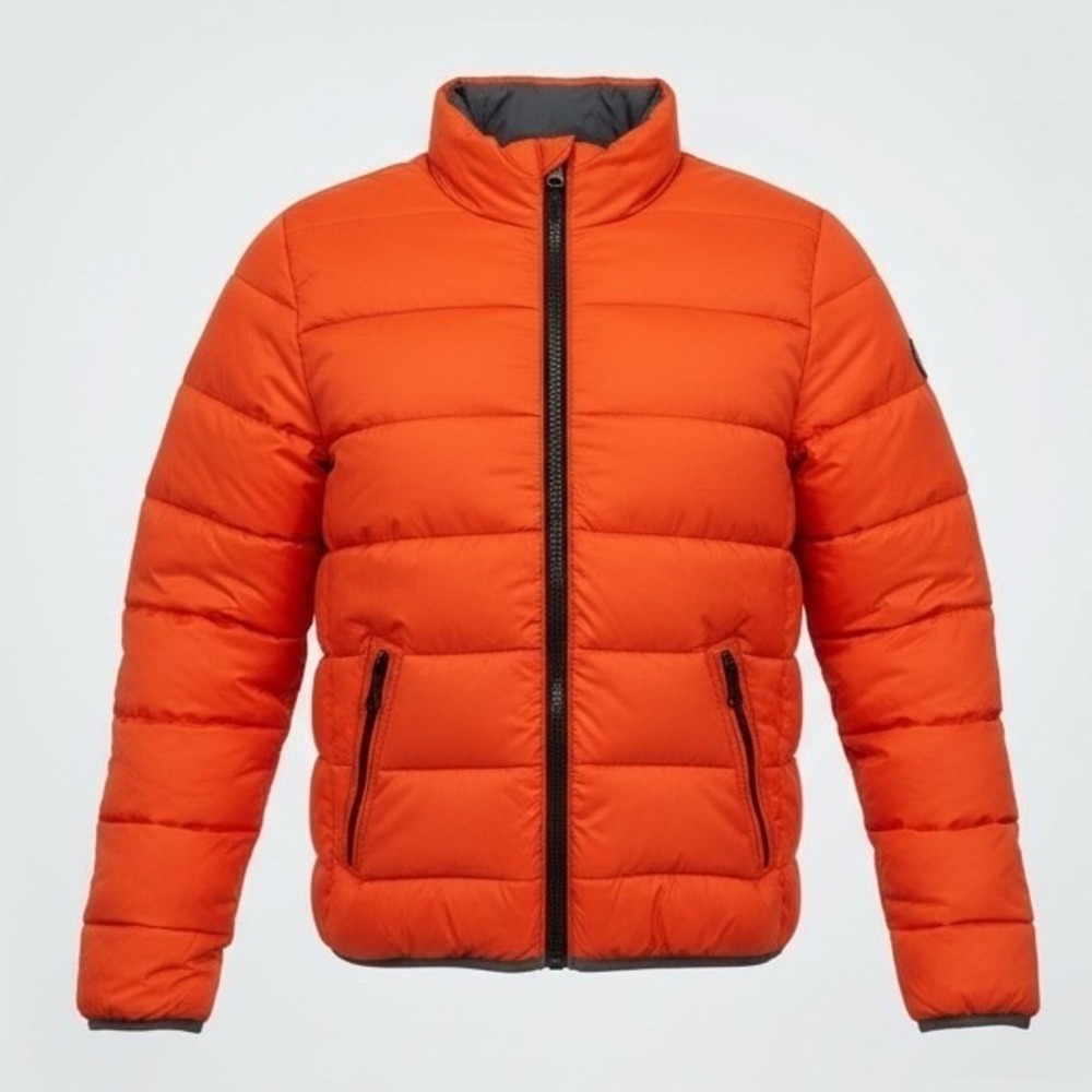 NEW American Eagle Outfitters Puffer SMALL Jacket Orange Down Fill NOTES‎ - AC